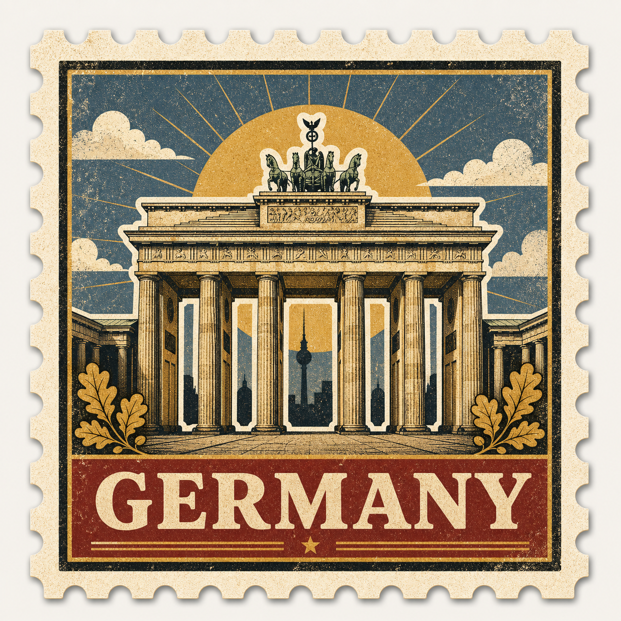 Vintage Travel Stamp Sticker Collection – Retro Country Stickers