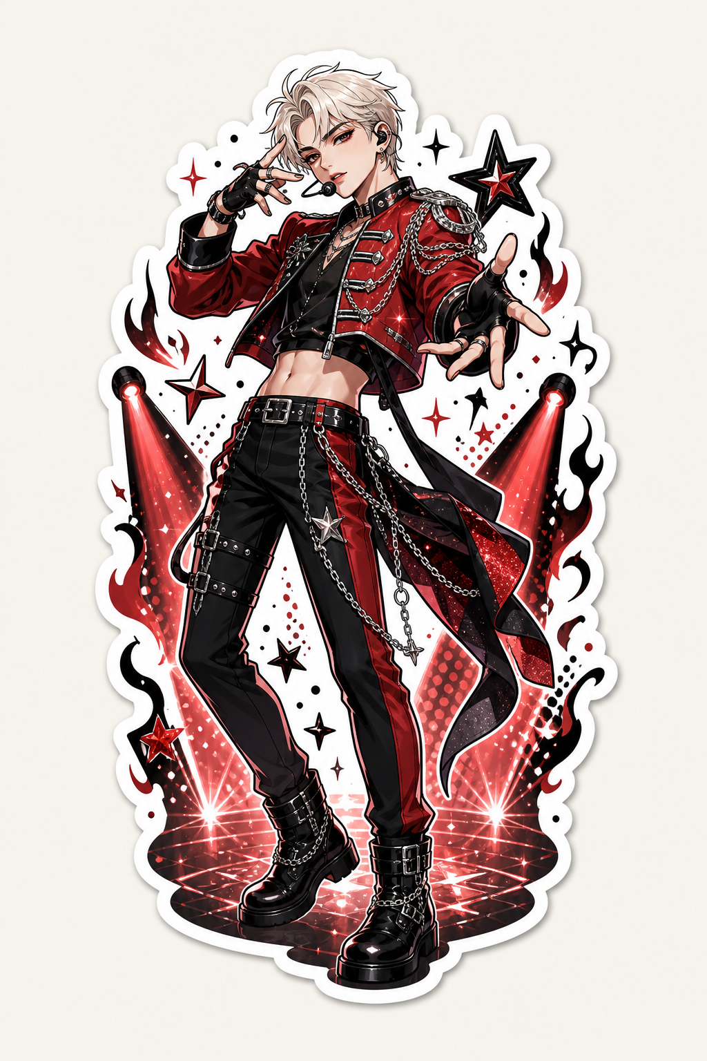 K-pop Inspired Sticker Collection - Stage Star Vinyl Stickers
