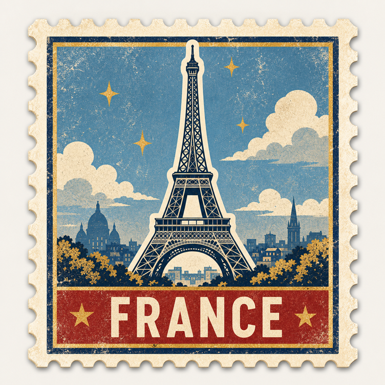 World Explorer Vintage Stamp Sticker Collection – 11 Iconic Destinations