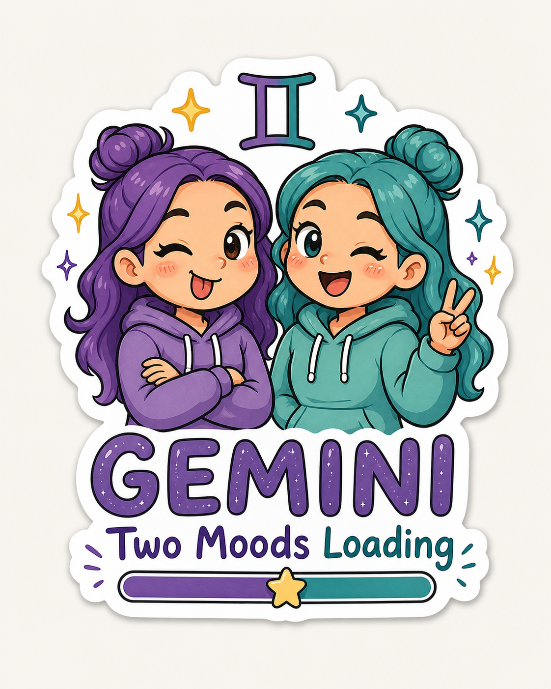 Cute Zodiac Sticker Collection – 12 Astrology Sign Vinyl Stickers