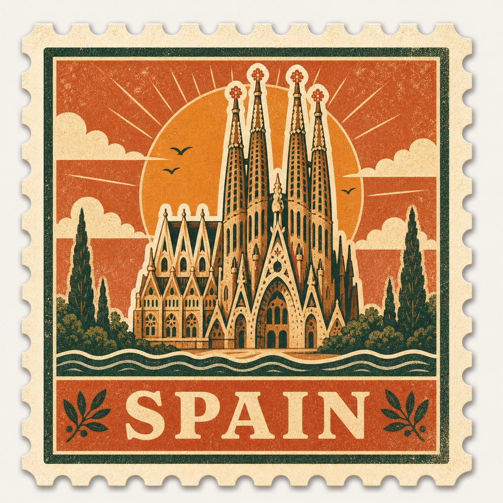 Vintage Travel Stamp Sticker Collection – Retro Country Stickers