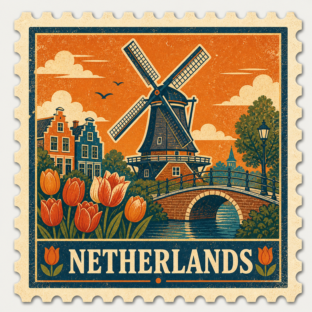 Vintage Travel Stamp Sticker Collection – Retro Country Stickers