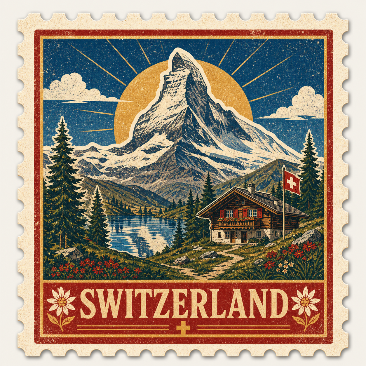 Vintage Travel Stamp Sticker Collection – Retro Country Stickers