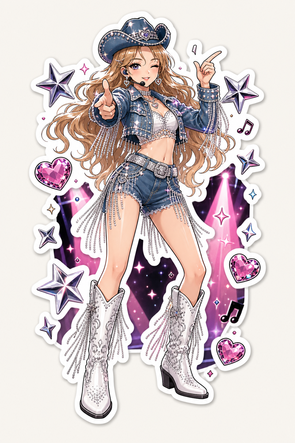 K-pop Inspired Sticker Collection - Stage Star Vinyl Stickers