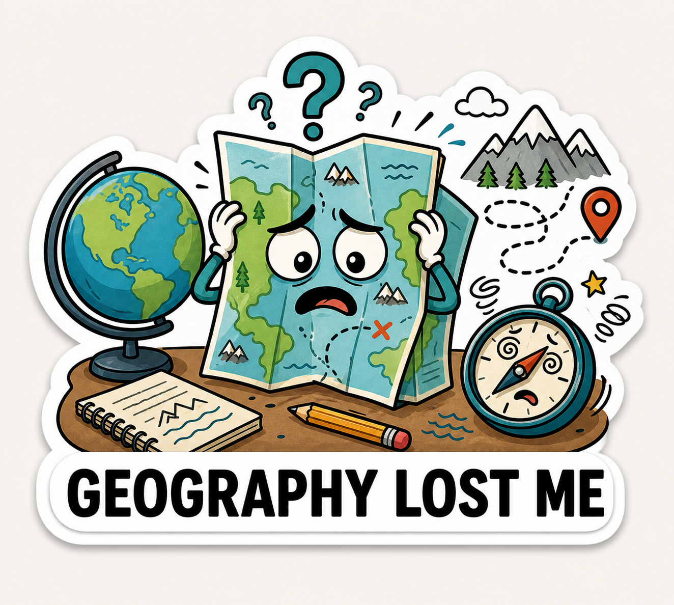 Funny School Subject Sticker Collection – 10 Study & Student Life Vinyl Stickers