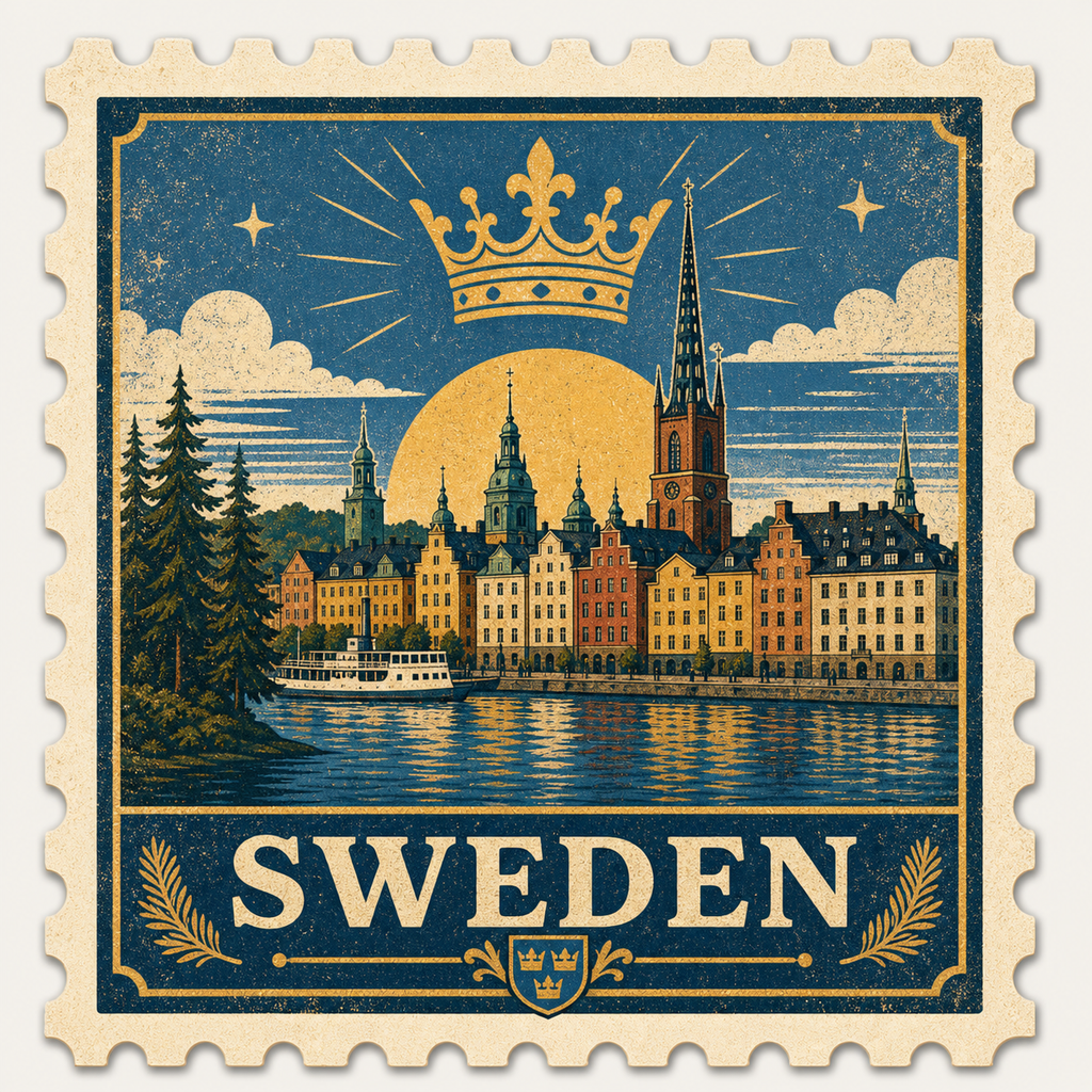 Vintage Travel Stamp Sticker Collection – Retro Country Stickers