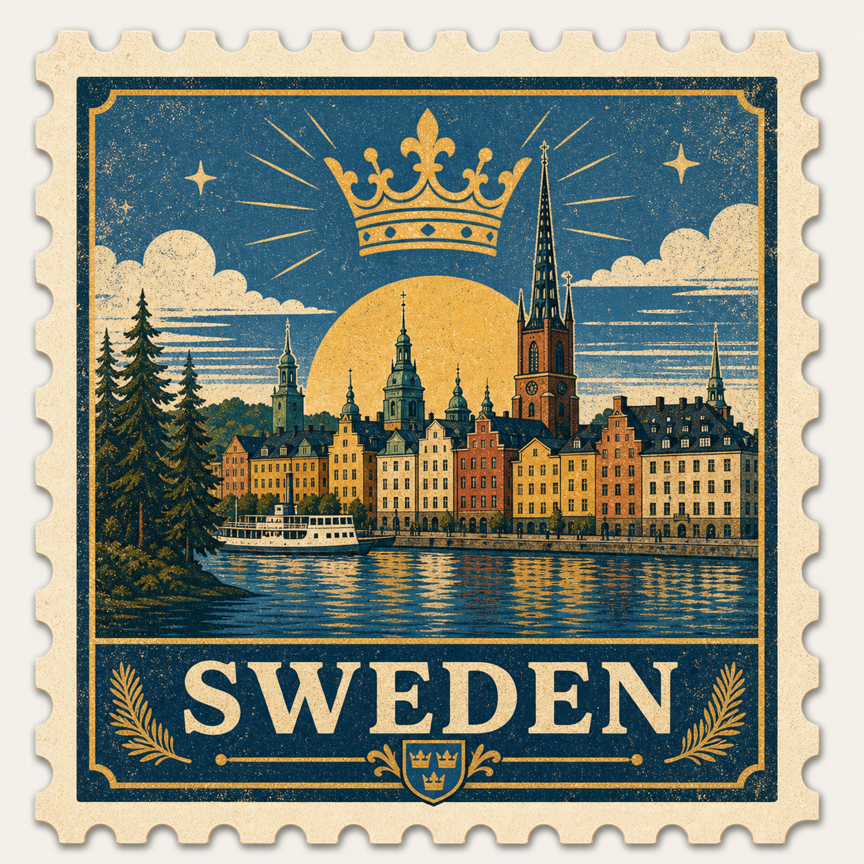 Vintage Travel Stamp Sticker Collection – Retro Country Stickers