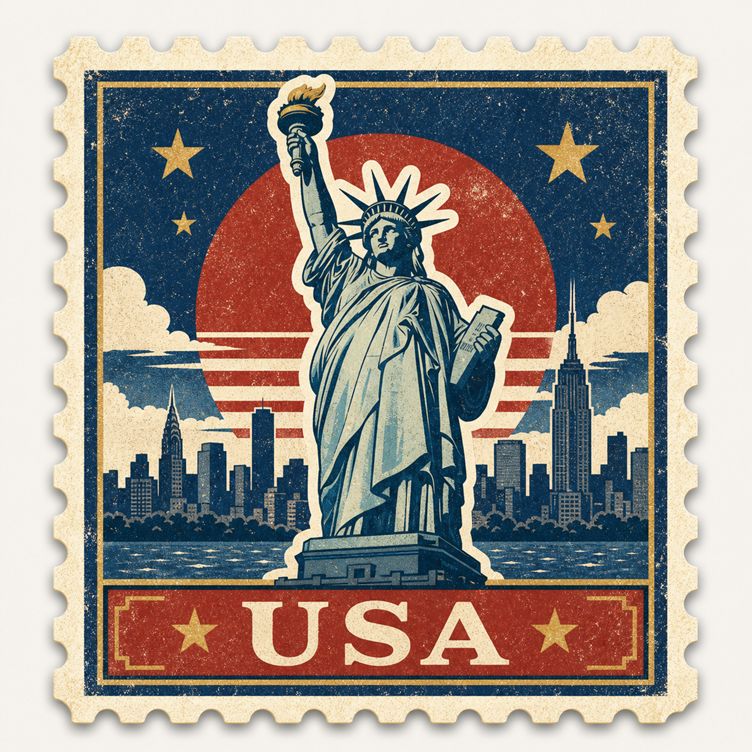 World Explorer Vintage Stamp Sticker Collection – 11 Iconic Destinations