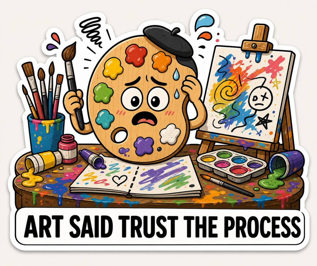 Funny School Subject Sticker Collection – 10 Study & Student Life Vinyl Stickers