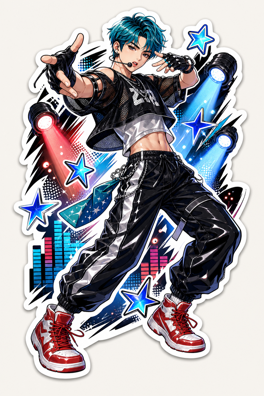 K-pop Inspired Sticker Collection - Stage Star Vinyl Stickers