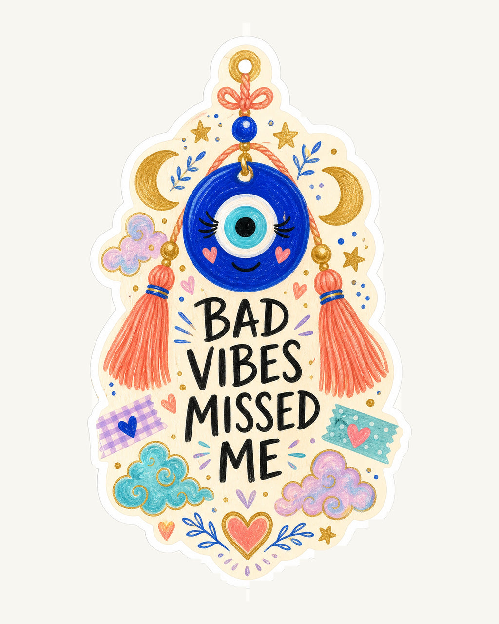 Lucky Charm Sticker Collection – 10 Cute Positive Affirmation Vinyl Stickers