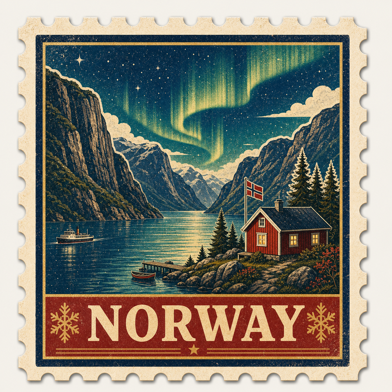 Vintage Travel Stamp Sticker Collection – Retro Country Stickers