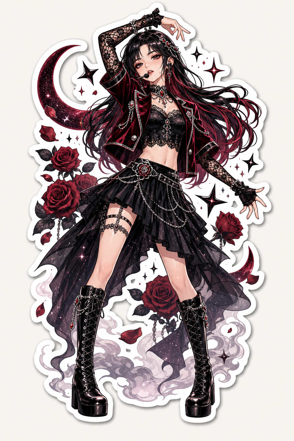K-pop Inspired Sticker Collection - Stage Star Vinyl Stickers