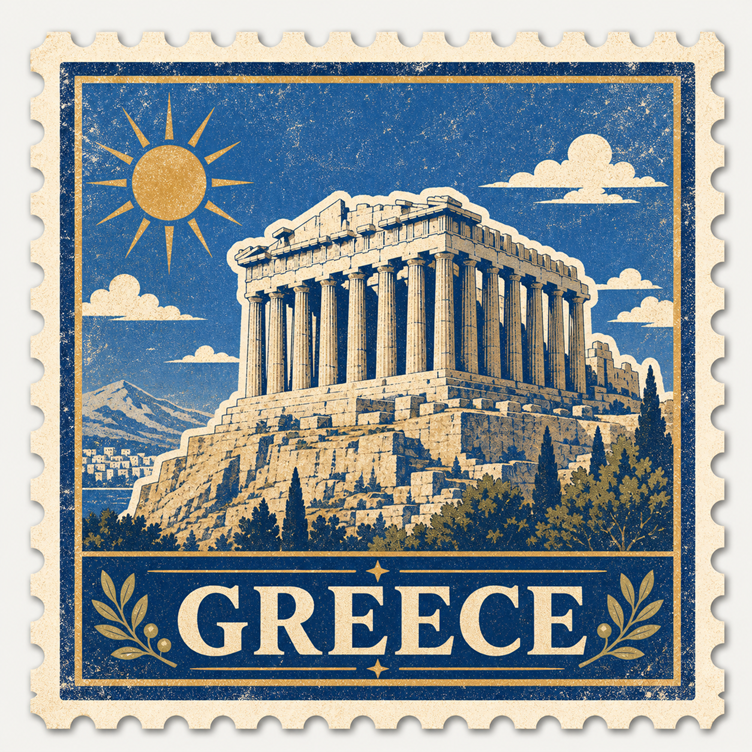 World Explorer Vintage Stamp Sticker Collection – 11 Iconic Destinations