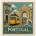 Vintage Travel Stamp Sticker Collection – Retro Country Stickers