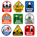 💼 Office Survival Sticker Sheet (9 Designs)