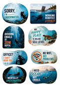 Funny Scuba Diving Sticker Sheet – 8 Ocean & Diver Stickers  Product Description