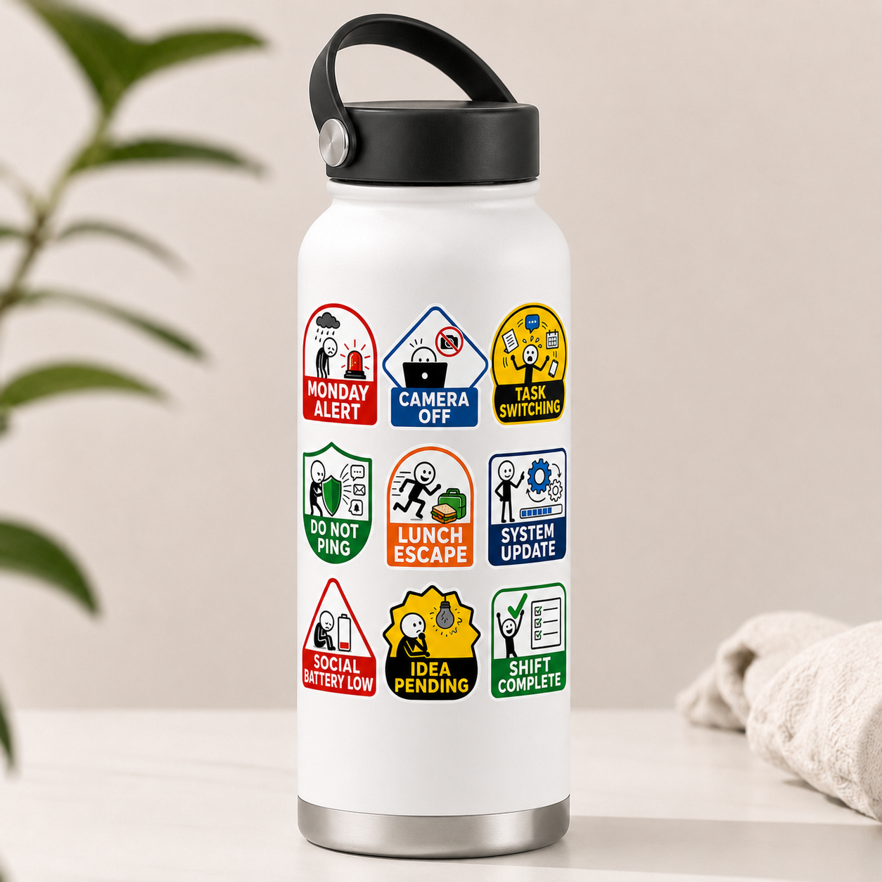 💼 Office Survival Sticker Sheet Vol. 2 (9 Designs)
