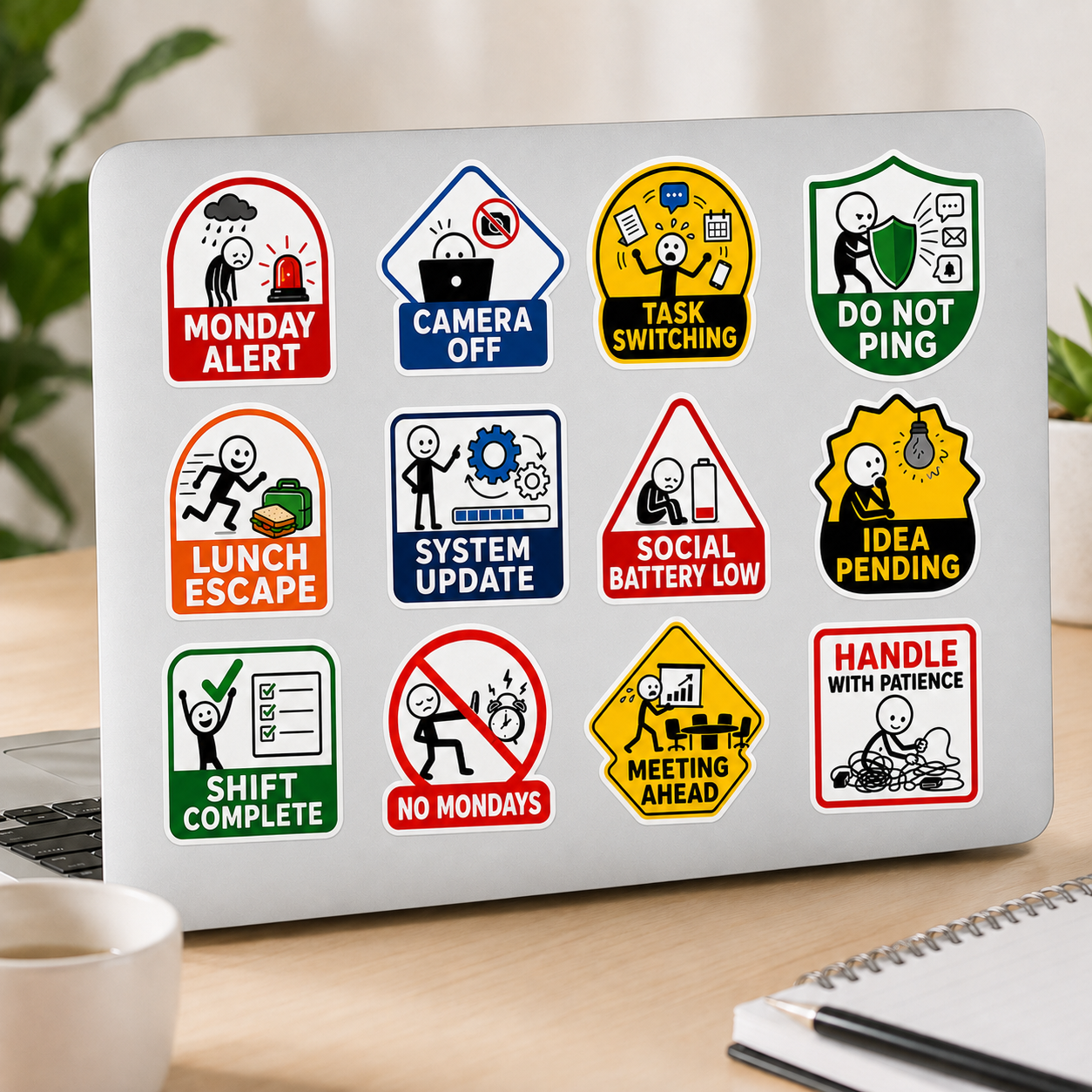 💼 Office Survival Sticker Sheet Vol. 2 (9 Designs)
