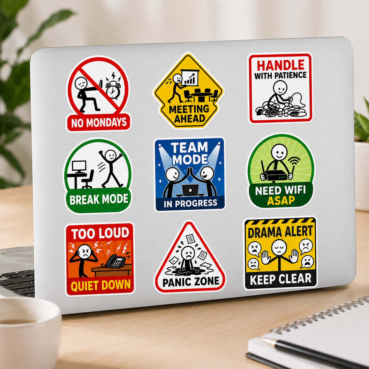💼 Office Survival Sticker Sheet Vol. 3 (9 Designs)
